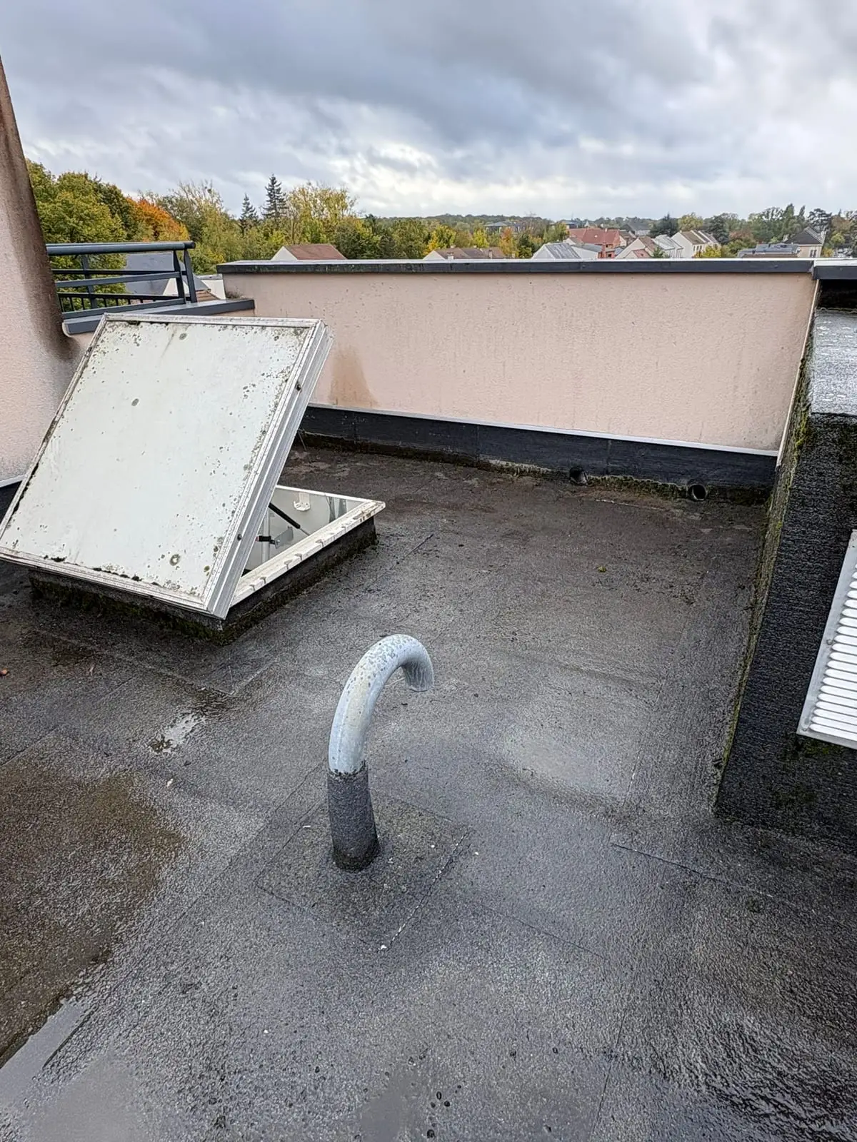 Après entretien : terrasse nettoyée et abords de la trappe dégagés