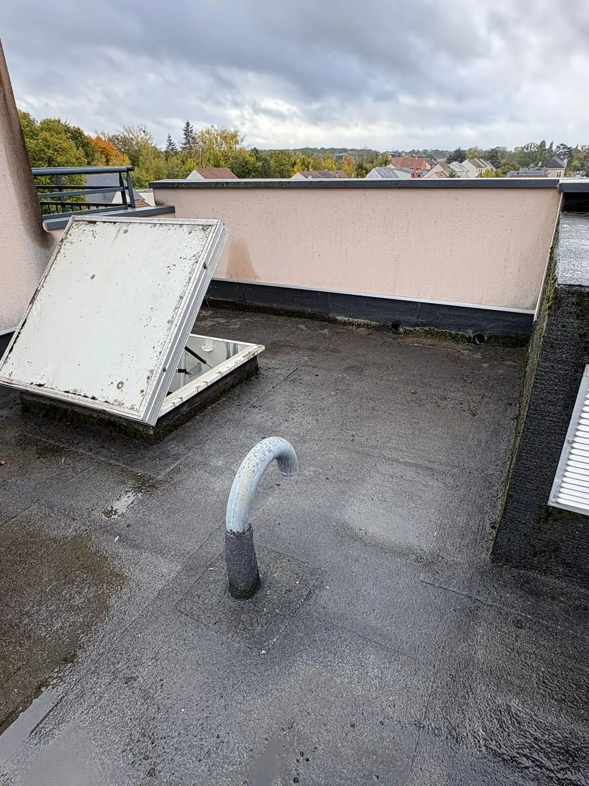 Après entretien : terrasse nettoyée et abords de la trappe dégagés